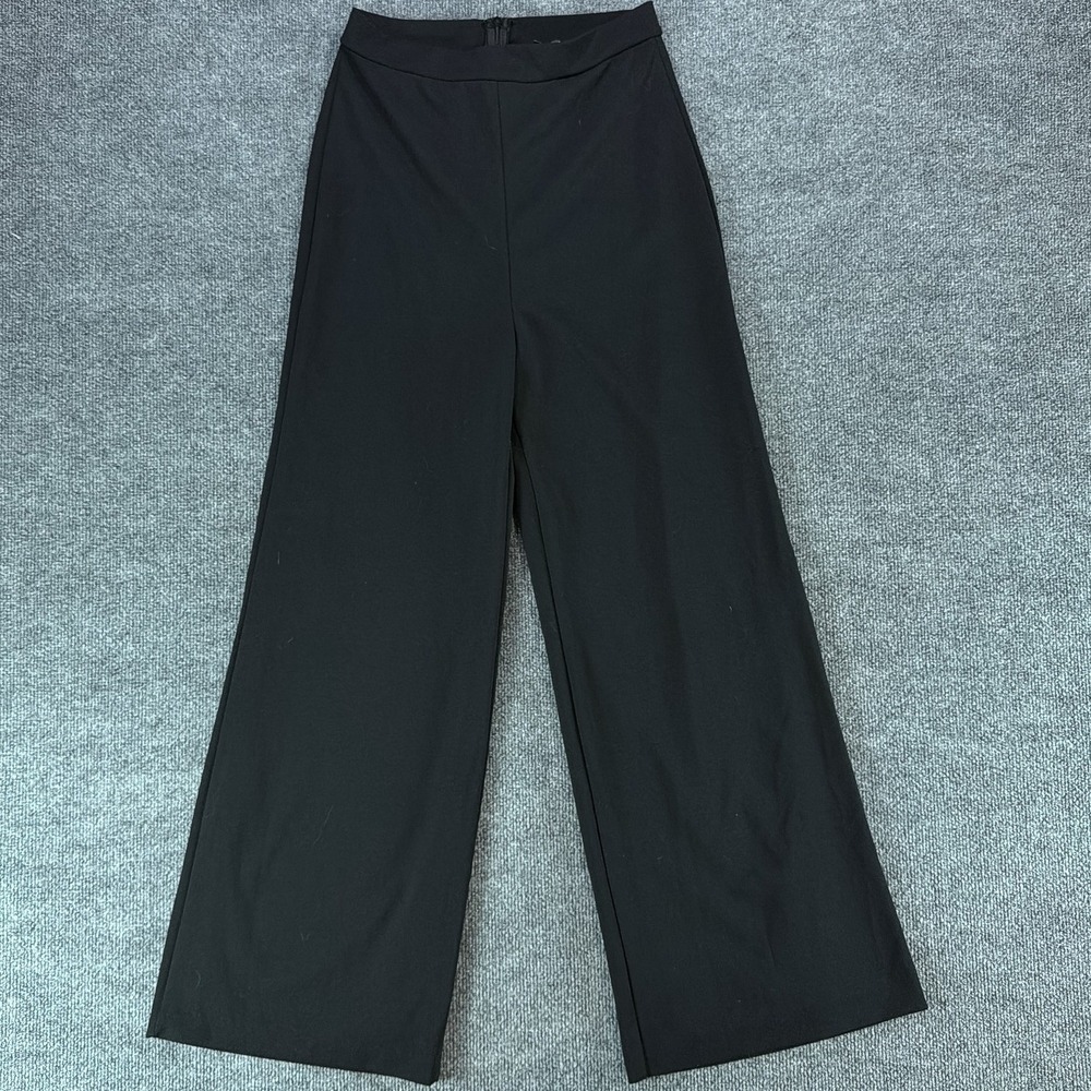 Lulus‎ Black Wide Leg High Waisted Trousers Dress Pants Size Large Made in USA